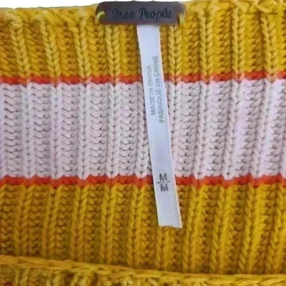 Free People Womens Just My Stripe Oversized Long Sleeve Ribbed Sweater M - Picture 9 of 14